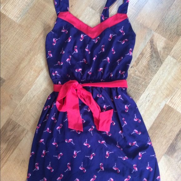 Mod cloth flamingo print dress