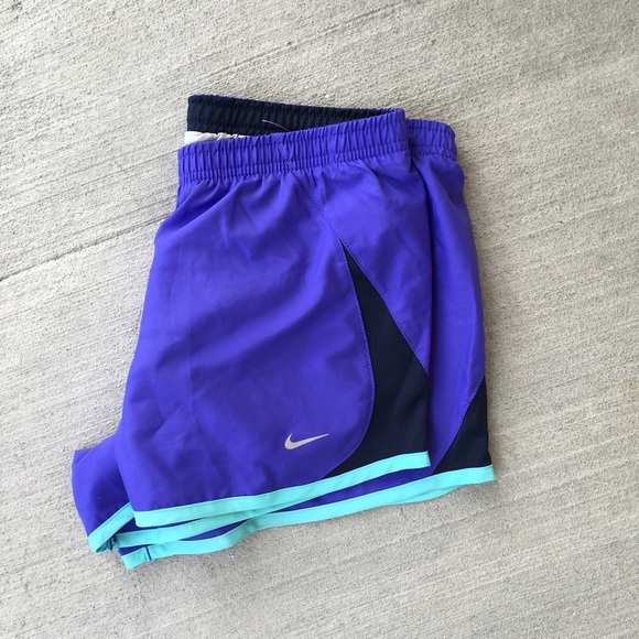 Purple and blue Nike shorts