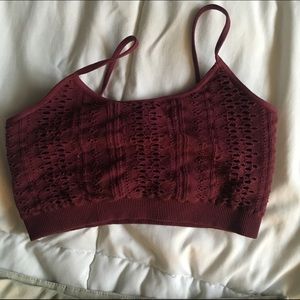 Maroon crop top