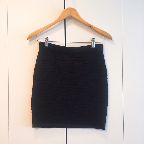 Wow Couture Black Knit Mini Skirt
