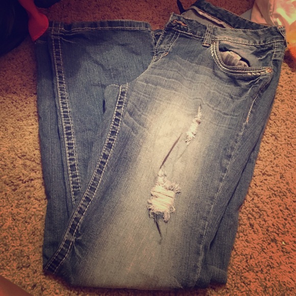 Amethyst distressed jeans!