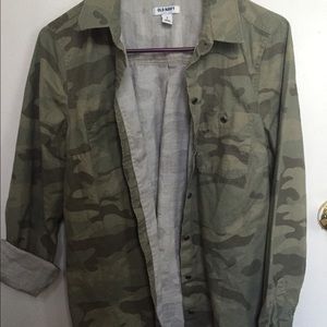 Old navy camo button up
