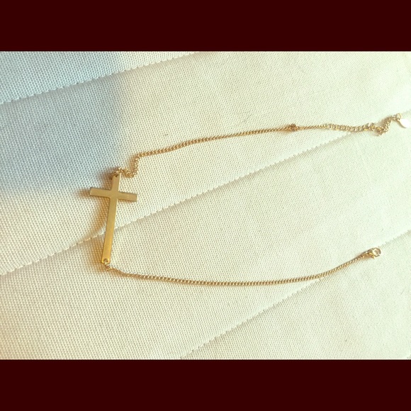 Gold cross necklace