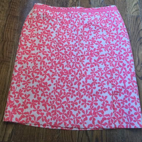 J crew floral lined skirt