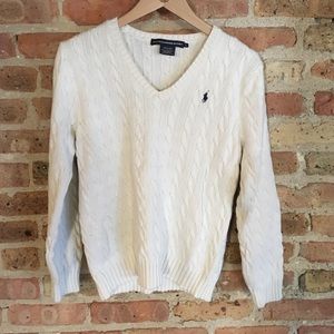 Ralph Lauren Sport Knit Sweater- white