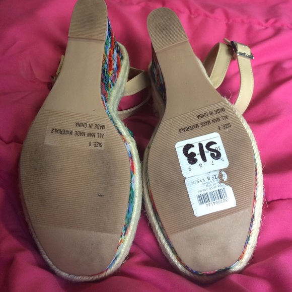 floral summery sandal wedges - Picture 4 of 4