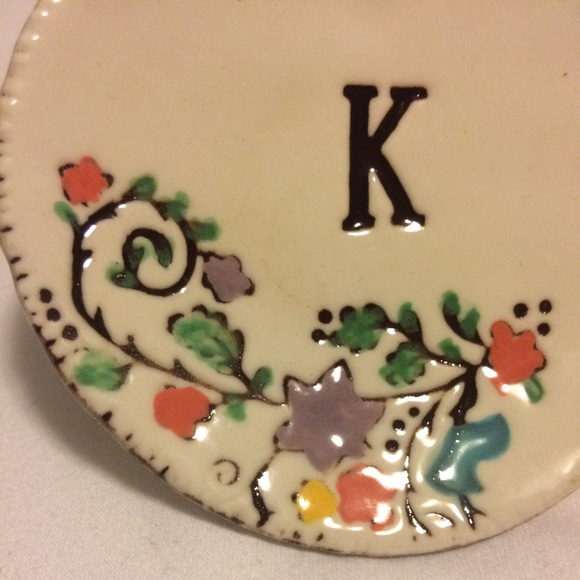 SOLD on Ⓜ️ ANTHROPOLOGIE Monogram Ring Dish - K - Picture 4 of 4