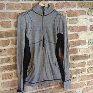 Black and grey lulu lemon half zip