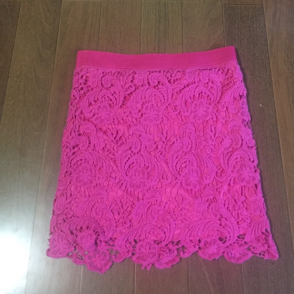 Pink mini skirt