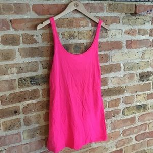 Bright pink long lulu lemon tank