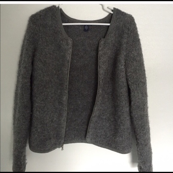 Gap Alpaca Wool Zip Up Cardigan
