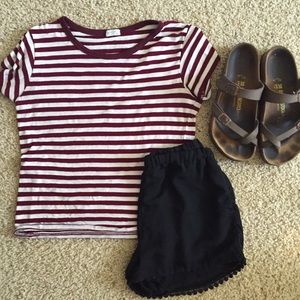 Scoop Striped Brandy Tee!