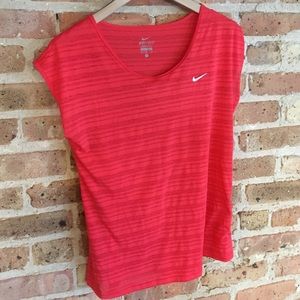 Pink nike cap sleeve t- shirt