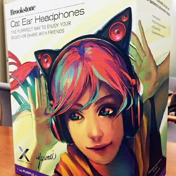brookstone anime led speaker gaming headphones