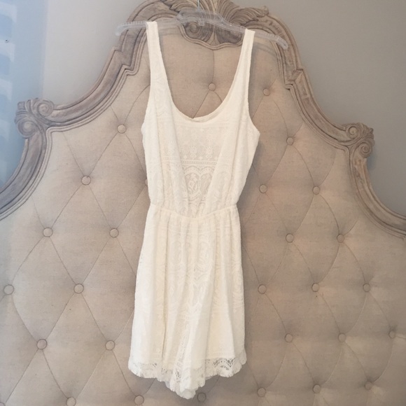 Hollister White Lace Romper