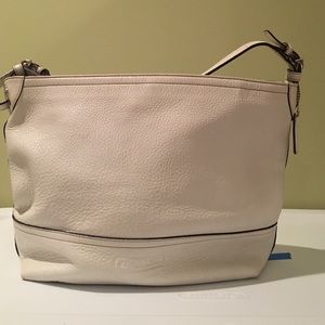 White Leather Coach Bag