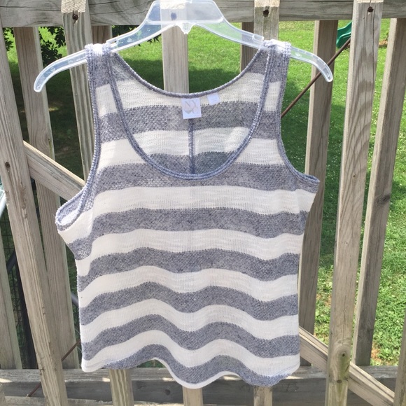 Striped sleeveless sweater