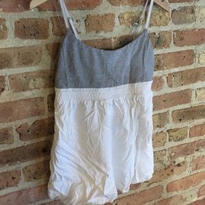 Lulu lemon grey and white tank top