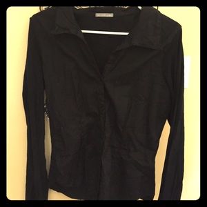 James Perse black button down shirt.