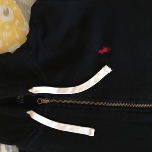 Black polo men's hoodie