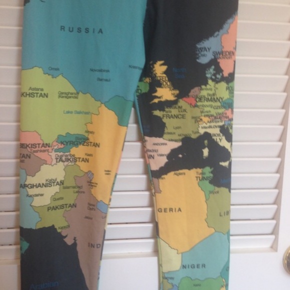 World Map Leggings