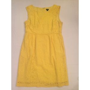 Yellow eyelet J Crew Factory dress.