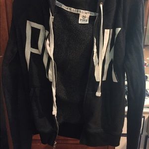 Pink charcoal zip up jacket