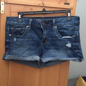 American eagle super stretch jean shorts