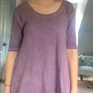 weathered purple swing top with side slits