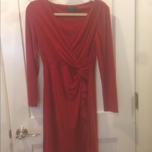 Ralph Lauren classy red wrap dress