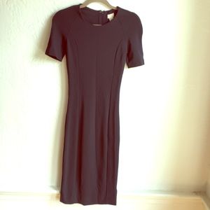 Long stretchy navy dress