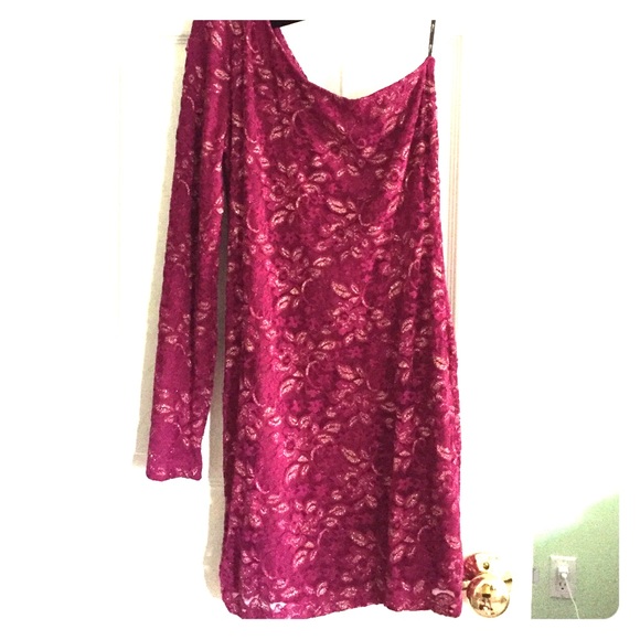 Purplish fusha dress with gold