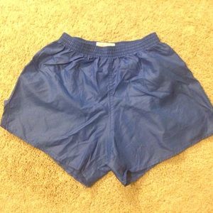 AUTHENTIC Blue soffe trash bag shorts size S