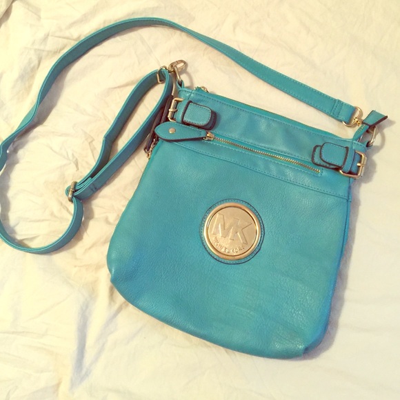 MK purse, turquoise