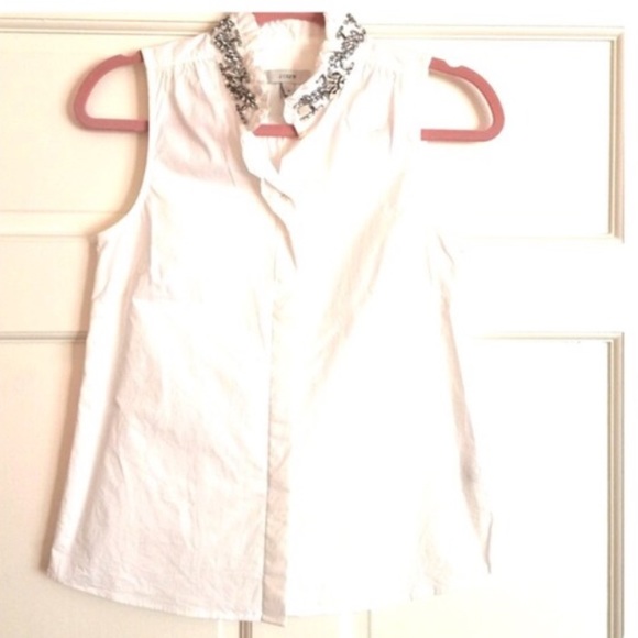 J Crew jeweled collar top