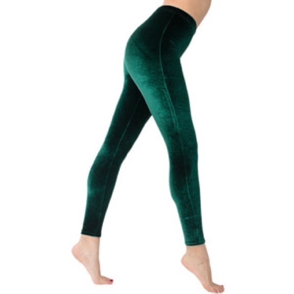 Velvet Green Leggings