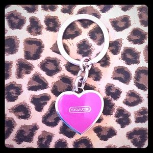 Coach Heart Locket Keychain