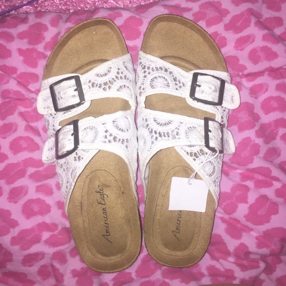 White Lace Birkenstock's