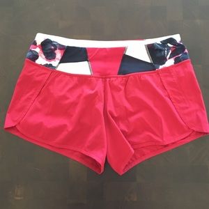 Burgundy Women's Lululemon Shorts