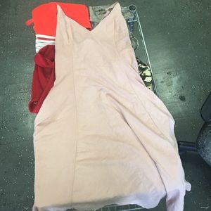 Suede pink dress