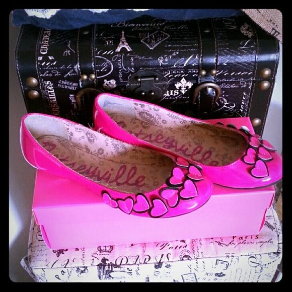 Betseyville Pink Heart Flats