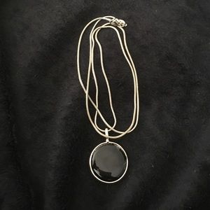 Black circle necklace