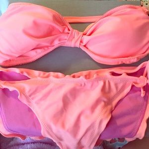 Charlotte Russe Coral Bikini Set
