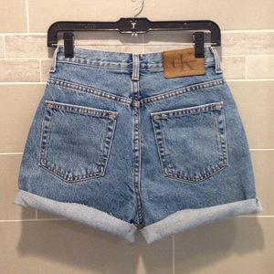Calvin Klein High Waisted Denim Cuttoffs