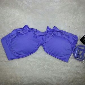 New Cole of California Bandeau Sz L in Iris