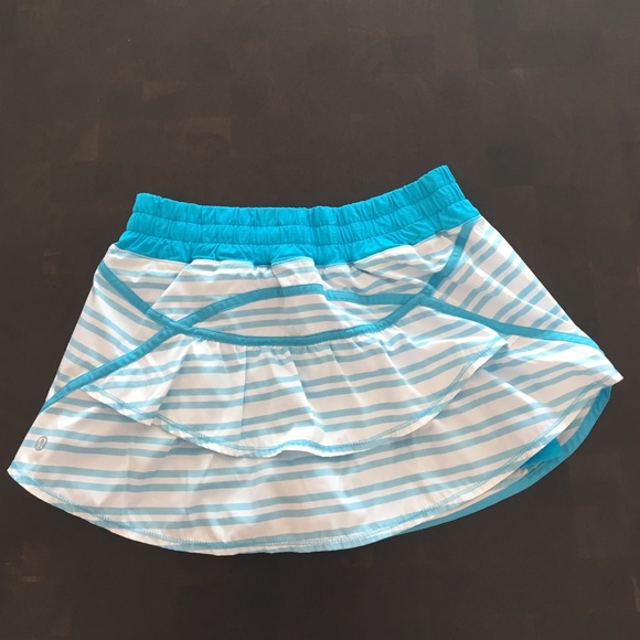Blue & White Striped Women's Lululemon Skort