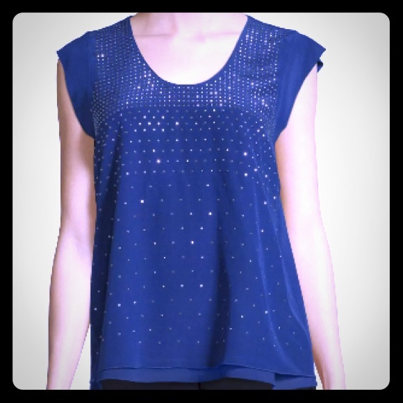 Rebecca Taylor Studded Slit Back Top Size0