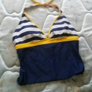 Backless Sailor One Piece Swimsuit