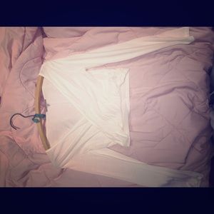 Plunging Long sleeve Crop Top