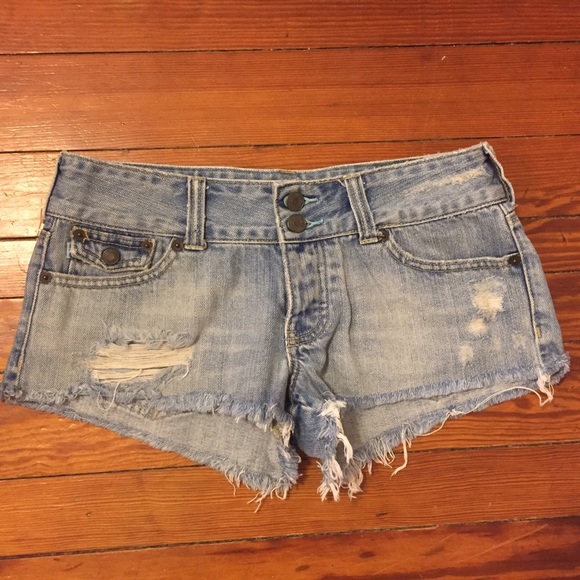 Hollister distressed jean shorts